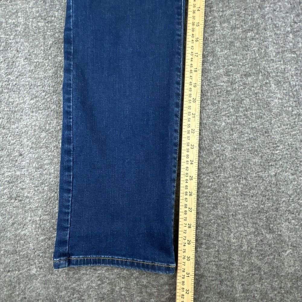 NYDJ Marilyn Straight Leg Dark Blue Denim Jeans Womens Size 12 Petite 31x31 Lift - Picture 9 of 12